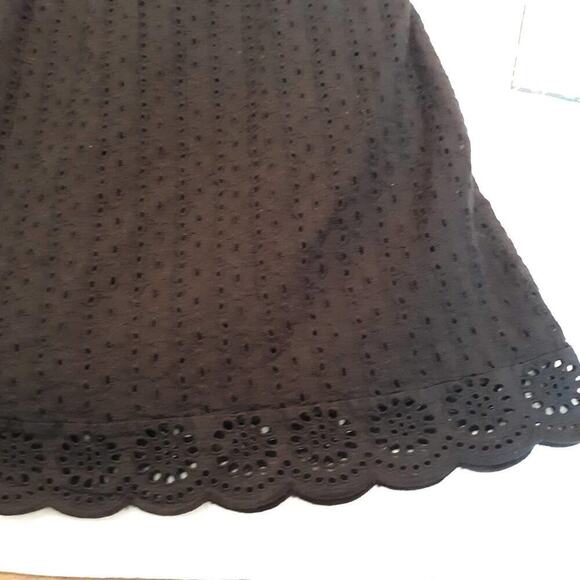 Black Eyelet Mini Dress with Romper lining Size M - see measurements - Picture 3 of 8